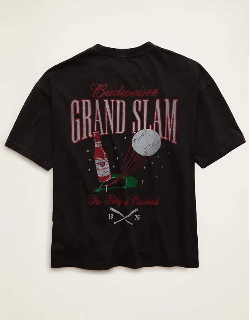 AE Boxy Fit Budweiser Graphic T-Shirt