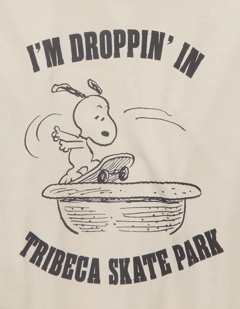 T-shirt à image Snoopy de coupe droite AE