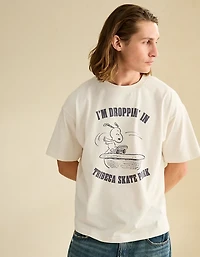 T-shirt à image Snoopy de coupe droite AE