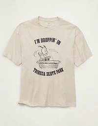 T-shirt à image Snoopy de coupe droite AE