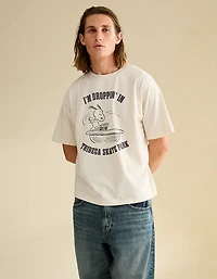 T-shirt à image Snoopy de coupe droite AE