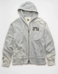 AE | Smiley® Graphic Fleece Full-Zip Sweatshirt
