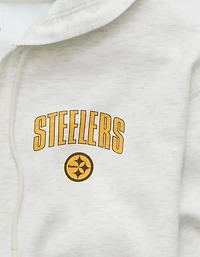 Chandail à capuchon glissière imprimé NFL Steelers de Pittsburgh 24/7 AE