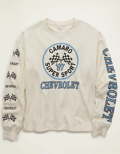 AE Boxy Fit Long Sleeve Camaro Thermal Graphic T-Shirt