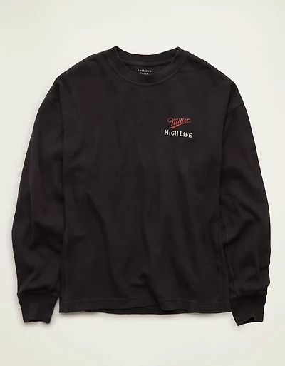 AE Boxy Fit Long Sleeve Miller Thermal Graphic T-Shirt