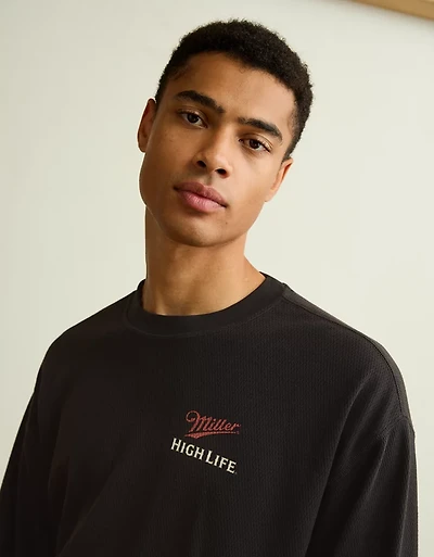 AE Boxy Fit Long Sleeve Miller Thermal Graphic T-Shirt