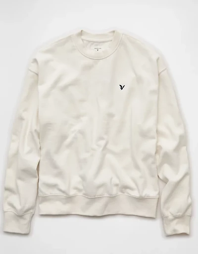 Chandail en molleton à col rond léger AE