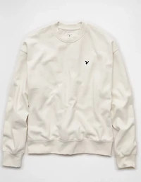 Chandail en molleton à col rond léger AE