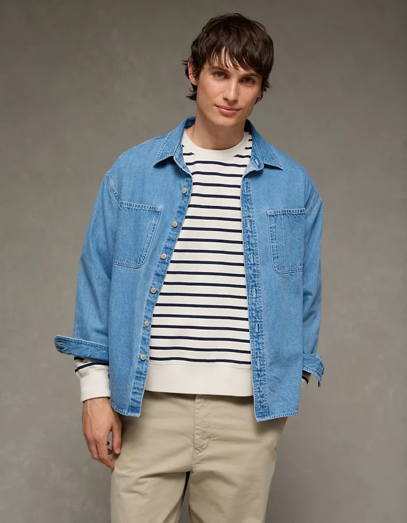 AE Laidback Luxe Striped Sweatshirt