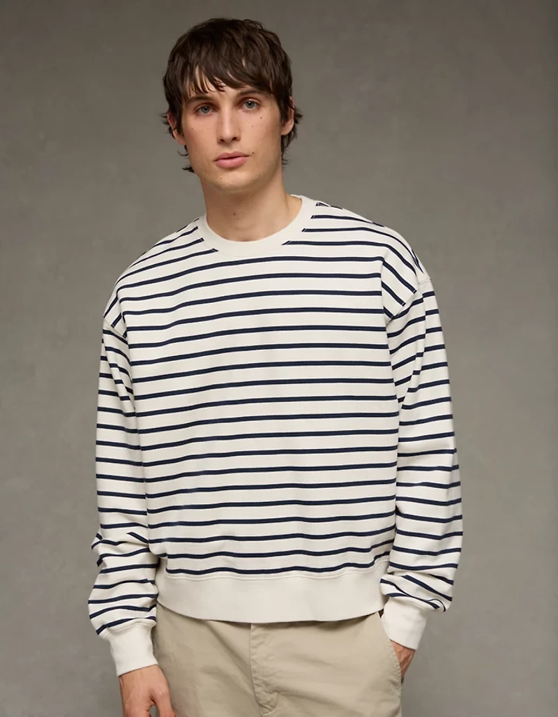 AE Laidback Luxe Striped Sweatshirt