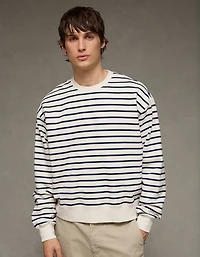 AE Laidback Luxe Striped Sweatshirt