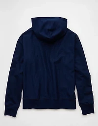 Chandail à capuchon en tissu éponge indigo lourd AE