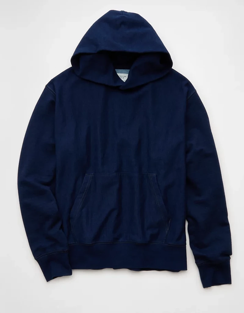 Chandail à capuchon en tissu éponge indigo lourd AE