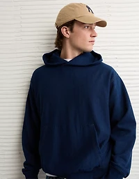 Chandail à capuchon en tissu éponge indigo lourd AE