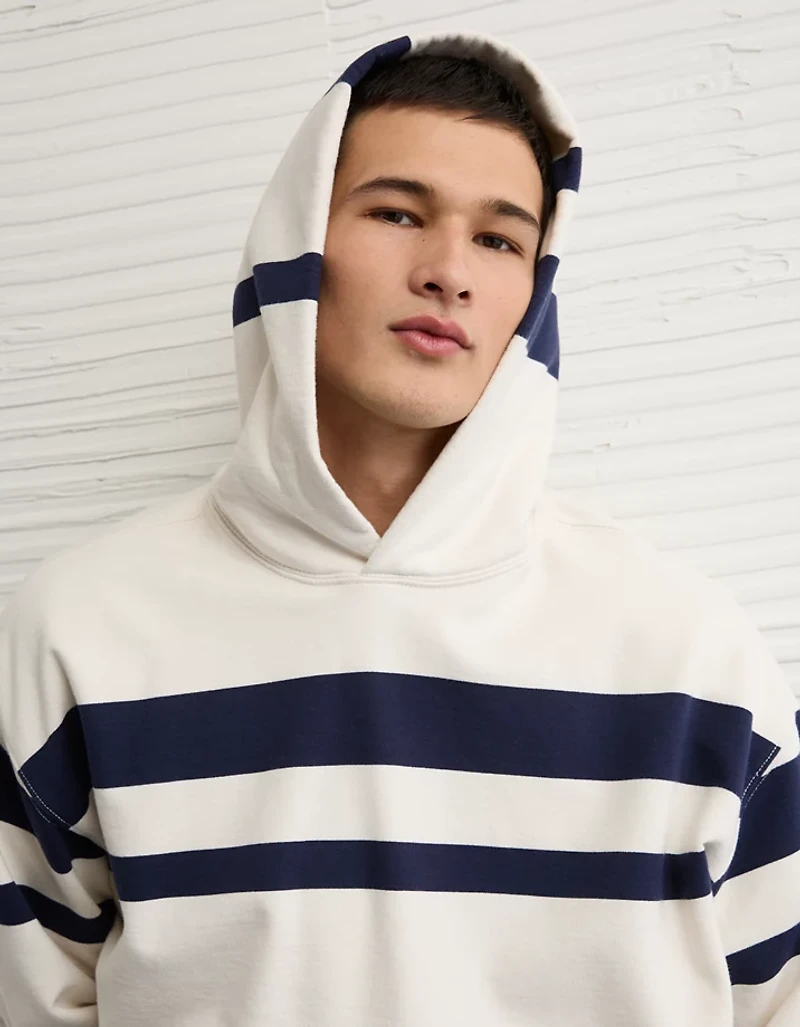 AE Laidback Luxe Relaxed Fit Striped Hoodie