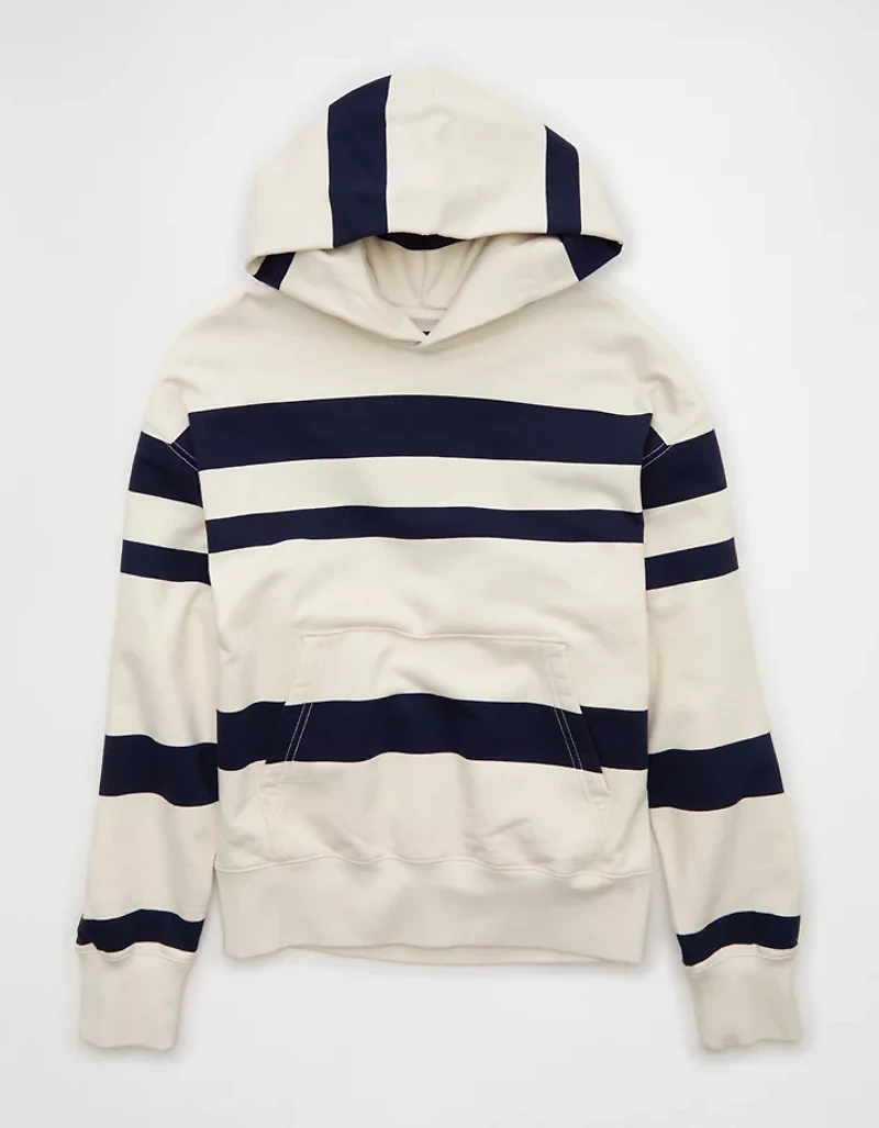 AE Laidback Luxe Relaxed Fit Striped Hoodie