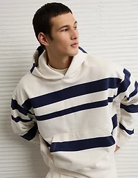 AE Laidback Luxe Relaxed Fit Striped Hoodie