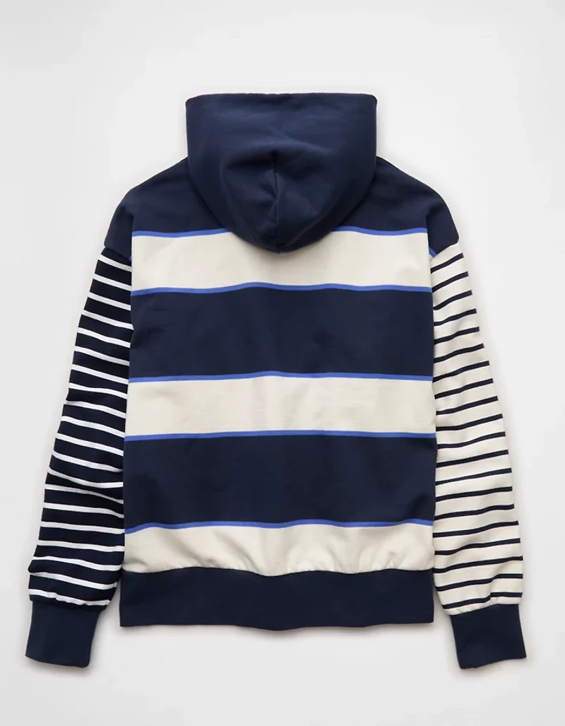 Chandail à capuchon contraste de couleurs Luxe décontracté AE