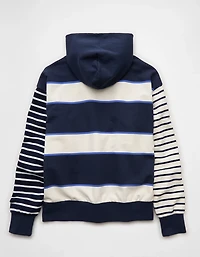 Chandail à capuchon contraste de couleurs Luxe décontracté AE