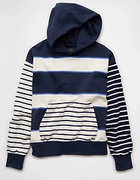 Chandail à capuchon contraste de couleurs Luxe décontracté AE