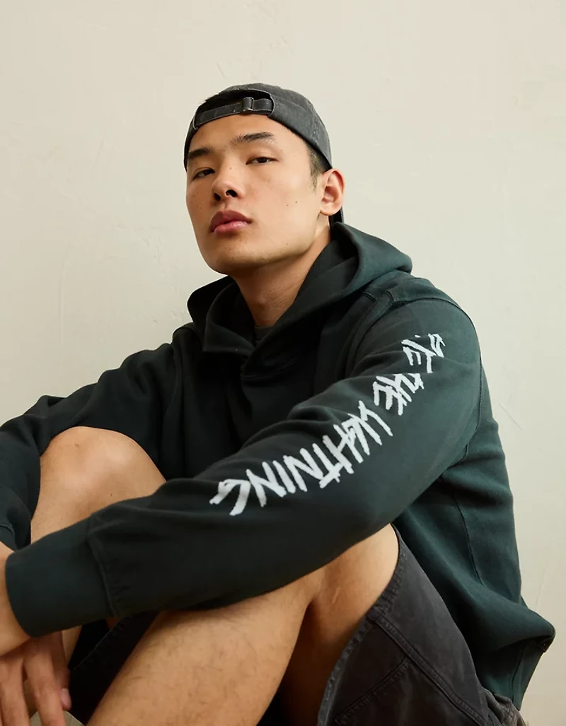 AE Standard Fit Metallica Graphic Hoodie