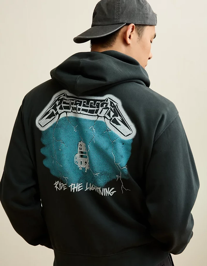 AE Standard Fit Metallica Graphic Hoodie