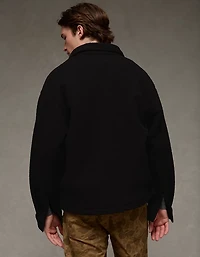 Veste-chemise en molleton de tissu-laine AE