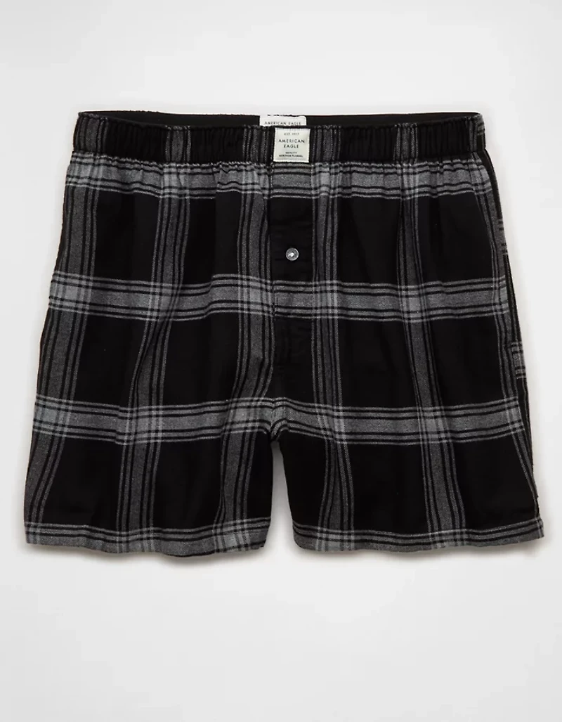 AEO Plaid Stretch Pocket Boxer Short