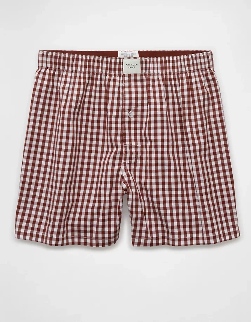 AEO Men's Plaid Stretch Boxer Short