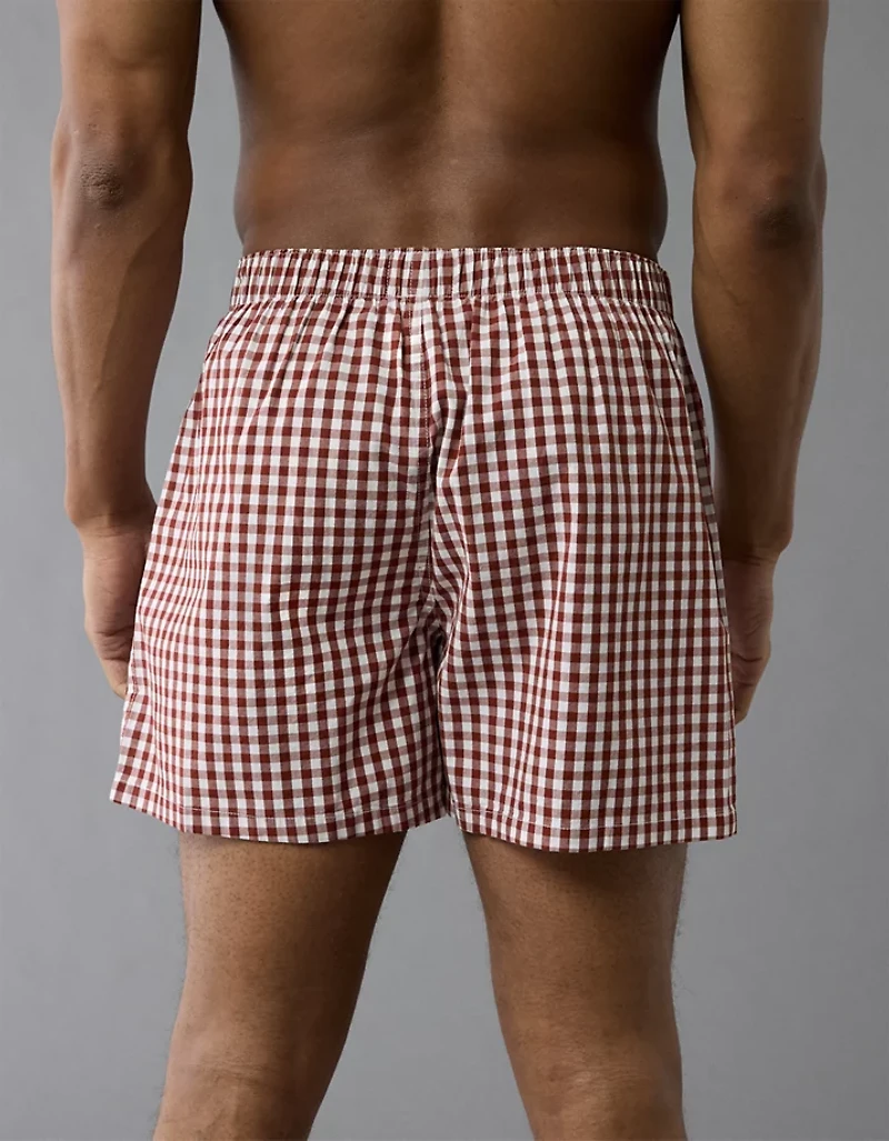 AEO Men's Plaid Stretch Boxer Short