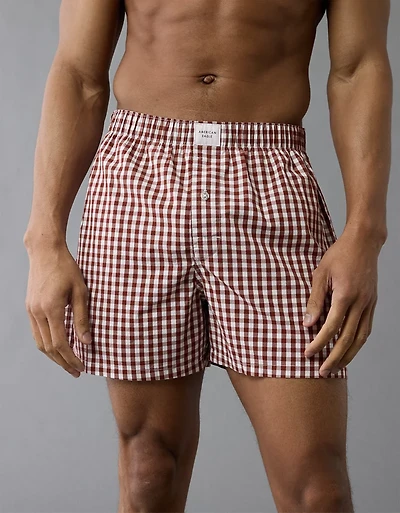 AEO Men's Plaid Stretch Boxer Short