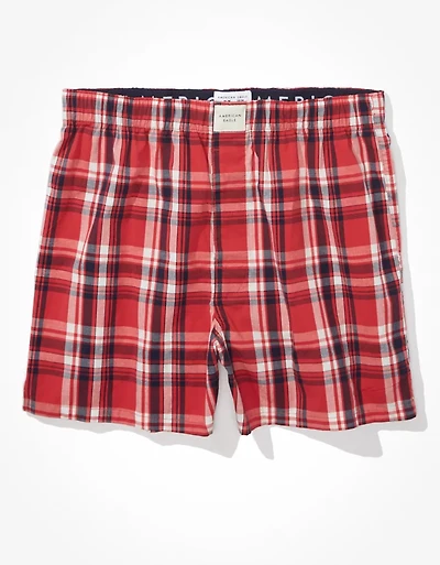 AEO Men's Plaid Stretch Boxer Short
