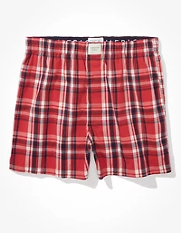 AEO Men's Plaid Stretch Boxer Short