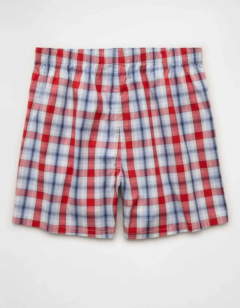 AEO Men's Plaid Stretch Boxer Short