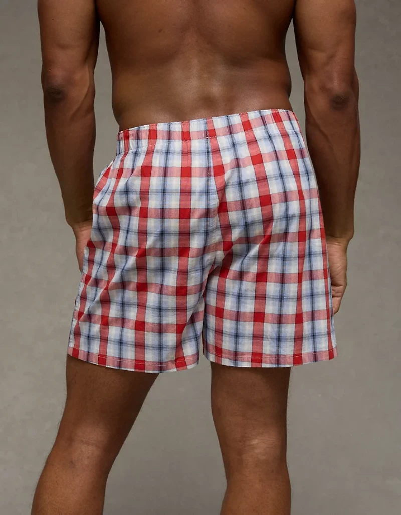 AEO Men's Plaid Stretch Boxer Short