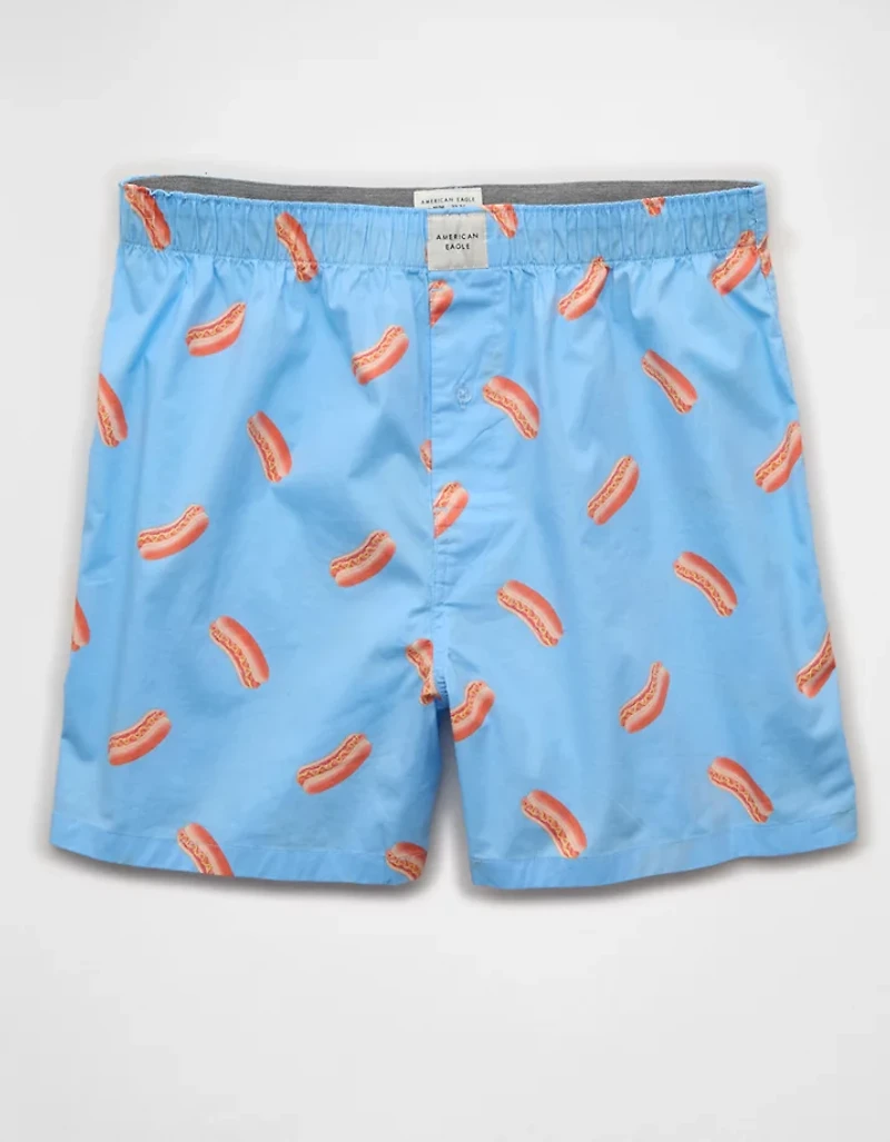AEO Men's Hot Dogs Poplin Boxer Short
