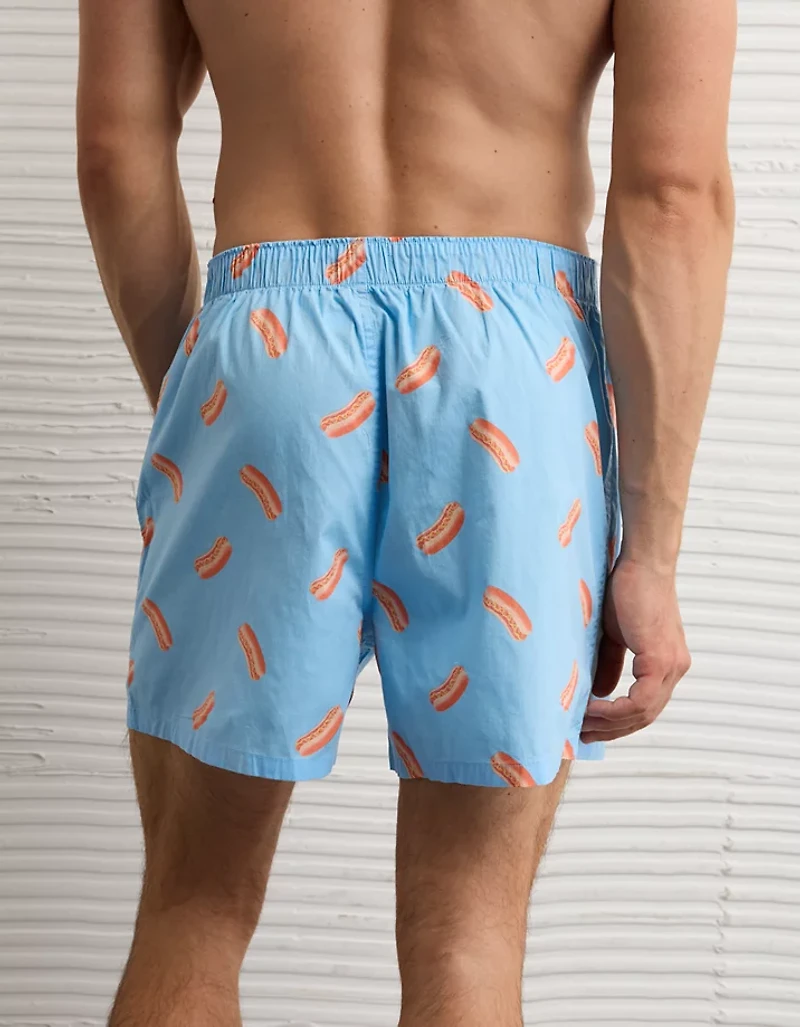AEO Men's Hot Dogs Poplin Boxer Short