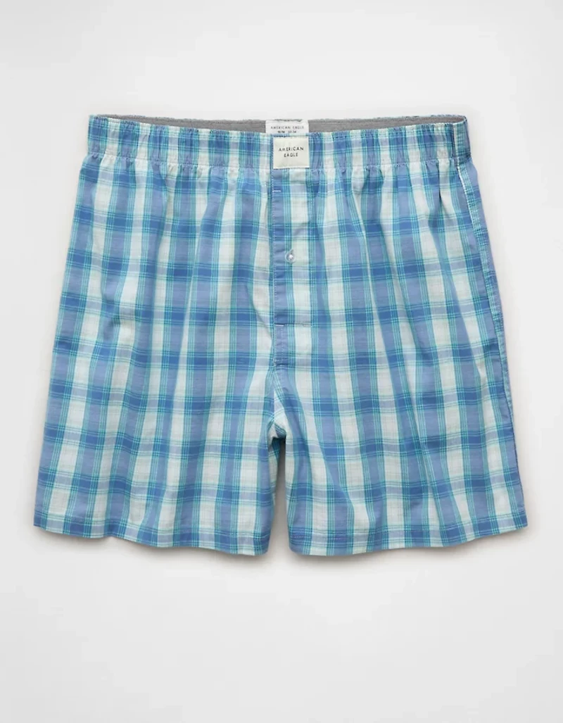 AEO Men's Plaid Stretch Boxer Short