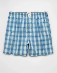 AEO Men's Plaid Stretch Boxer Short