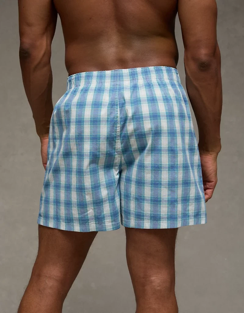 AEO Men's Plaid Stretch Boxer Short