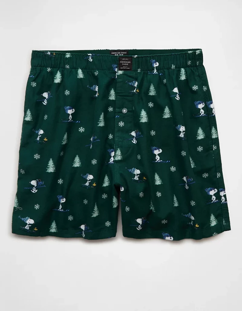 Caleçon boxeur en flanelle avec poche Peanuts AEO