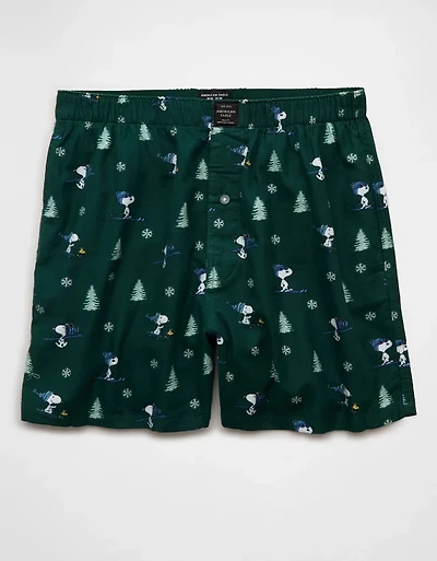 Caleçon boxeur en flanelle avec poche Peanuts AEO