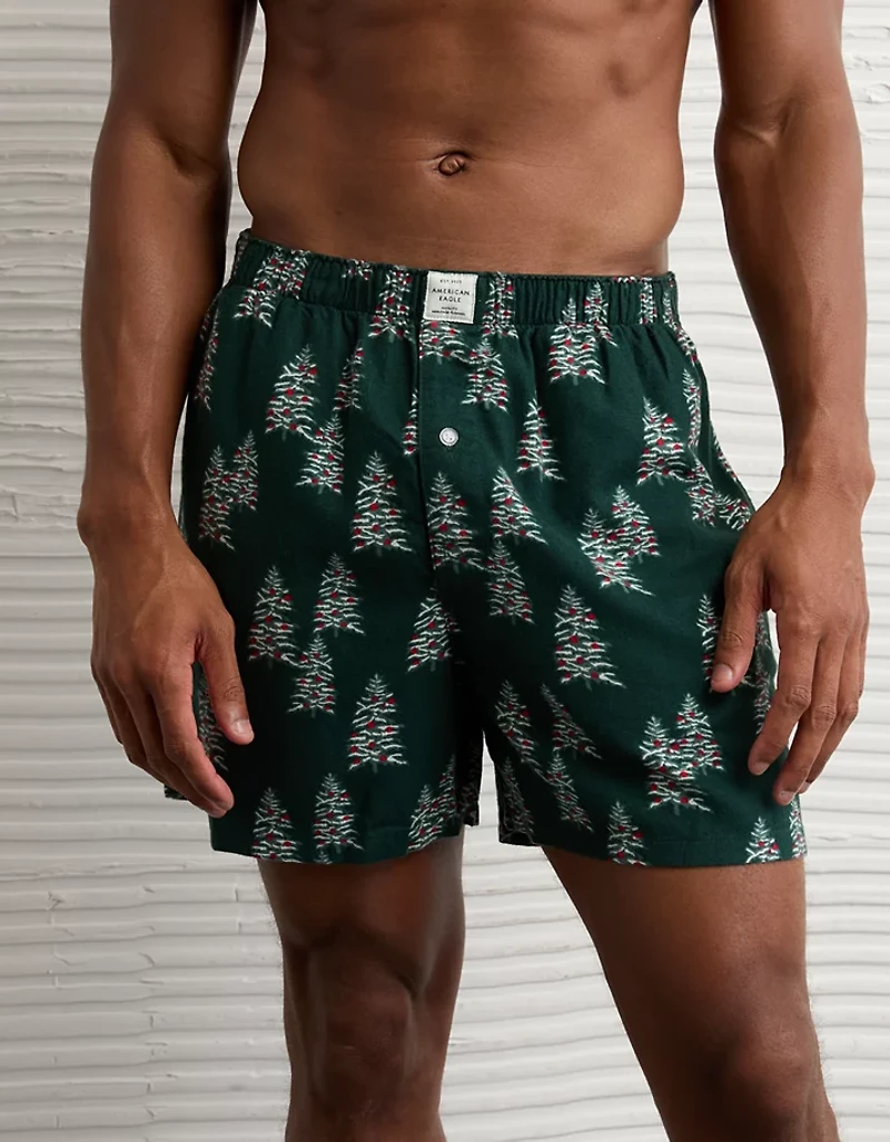 AEO Christmas Tree Stretch Boxer Short