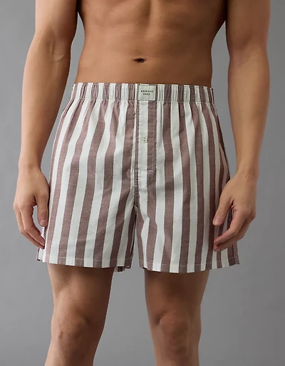 Caleçon boxeur à poche rayé pour hommes AEO