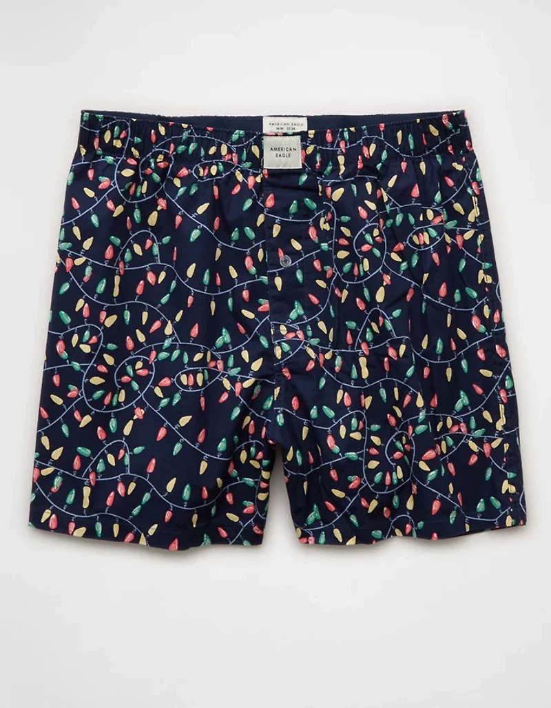AEO Holiday Lights Stretch Boxer Short