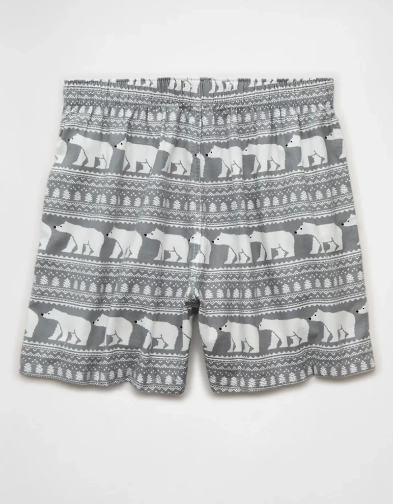 AEO Polar Bears Flannel Pocket Boxer