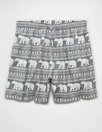 AEO Polar Bears Flannel Pocket Boxer
