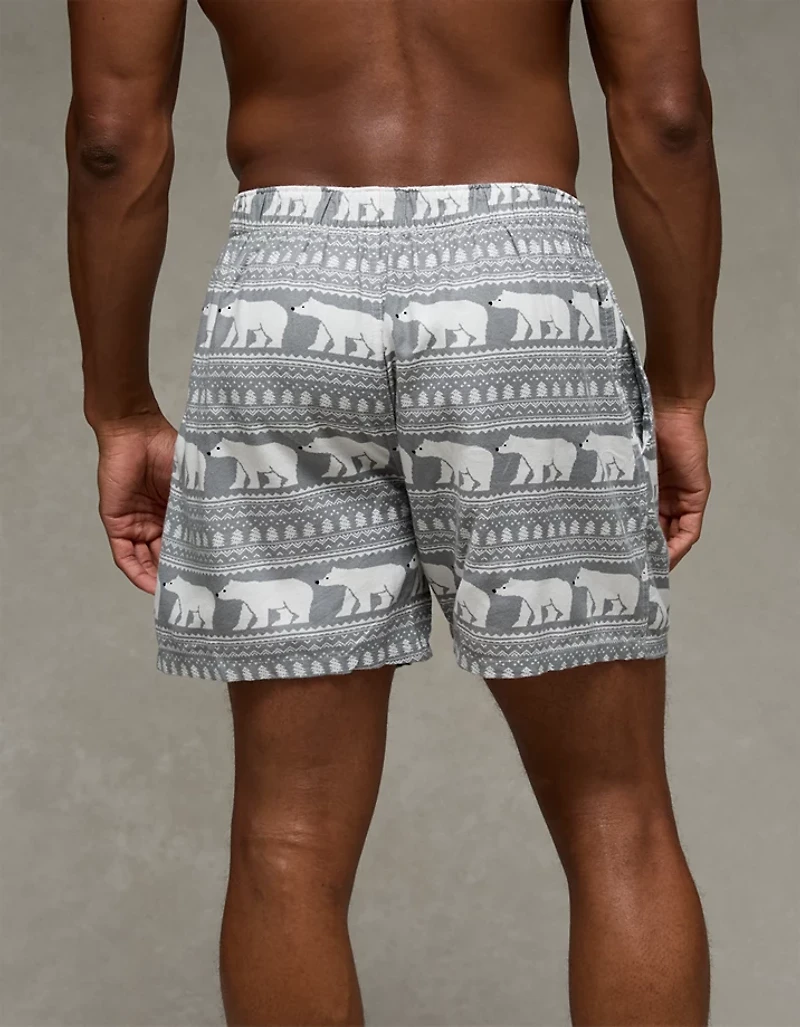 AEO Polar Bears Flannel Pocket Boxer