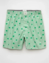 AEO Men's St. Patrick's Day Poplin Pocket Boxer Short