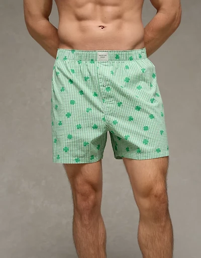 AEO Men's St. Patrick's Day Poplin Pocket Boxer Short